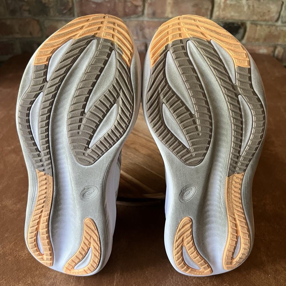 Asics Gel Nimbus 27 Womens Size 9 White Orange Athletic Running Shoes Sneakers - Picture 6 of 16